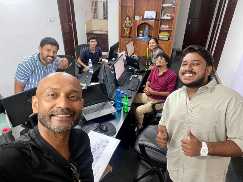 PAD team members working together in the office.